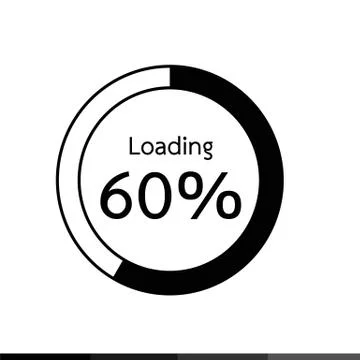 Circle Loading , Progress Bars indicator Icon Illustration design Stock Illustration