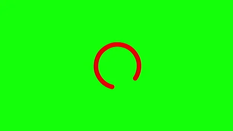 Circle Loading Spinner Animation, Processing Icon Green Screen Vídeos de archivo 334358714