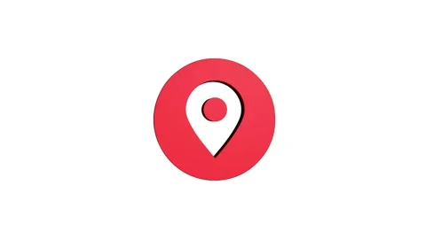 Circle location 3d pin map rotating animation spinning in background Stock Footage 313492103