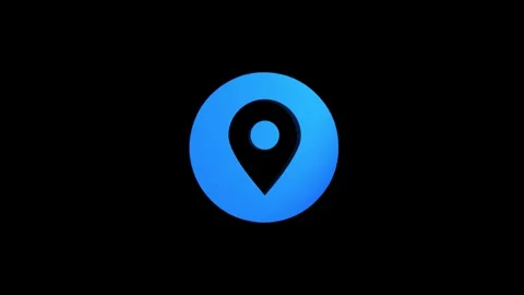 Circle location 3d pin map rotating animation spinning in background Stock Footage 313492117