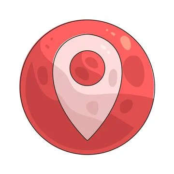 Circle location pin illustration 스톡 일러스트