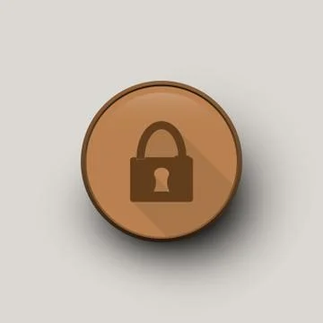 Circle with lock Stock Illustration