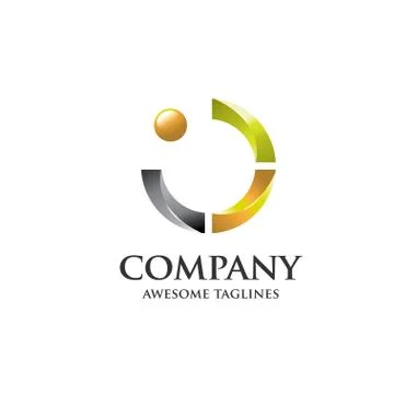 Circle logo-3d Stock Illustration