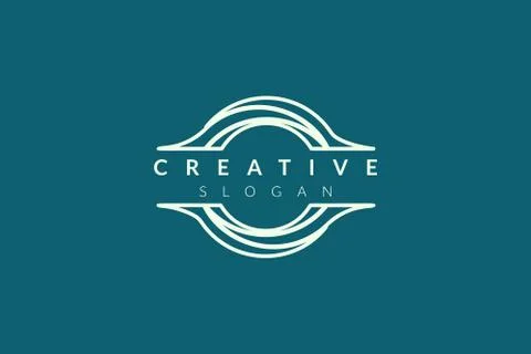 Circle logo design resembles a camera. Minimalist and modern vector illustrat Stock Illustration