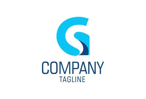 Circle logo initial letter G for business company or brand product	 Stock Illustration