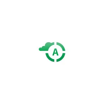 Circle  A logo letter design concept in gradient colors Stock Illustration