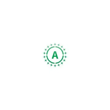 Circle  A logo letter design concept in gradient colors Stock Illustration