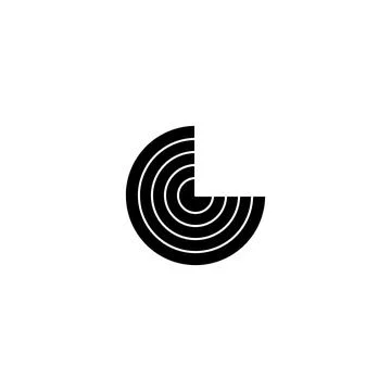 Circle, logo, shape, symbol, arts, design, icon Illustrazione stock