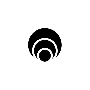 Circle, logo, shape, symbol, arts, design, icon Illustrazione stock