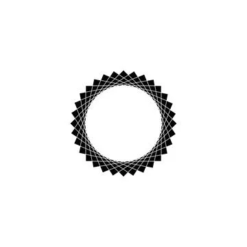 Circle, logo, shape, symbol, arts, design, icon Illustrazione stock