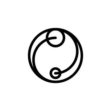 Circle, logo, shape, symbol, arts, design, icon 스톡 일러스트