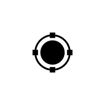 Circle, logo, shape, symbol, arts, design, icon Illustrazione stock