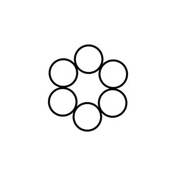Circle, logo, shape, symbol, arts, design, icon Stock Illustration