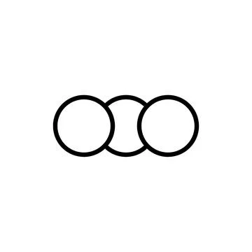Circle, logo, shape, symbol, arts, design, icon Illustrazione stock