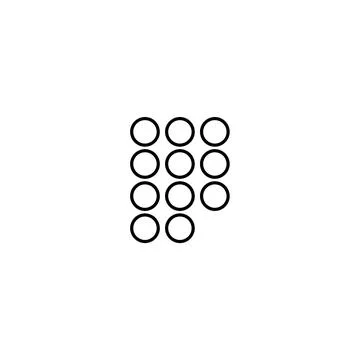 Circle, logo, shape, symbol, arts, design, icon Illustrazione stock
