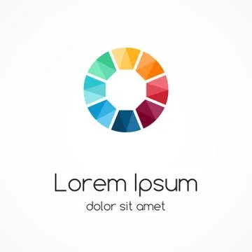 Circle logo template. Abstract sign, symbol. Stockillustratie