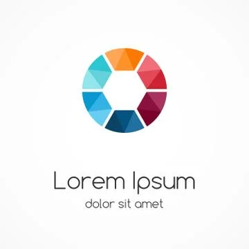 Circle logo template. Abstract sign, symbol. Stock Illustration
