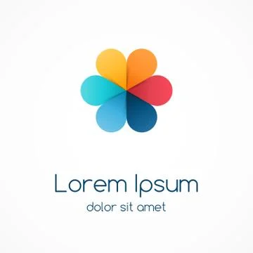 Circle logo template. Abstract sign, symbol. イラスト素材