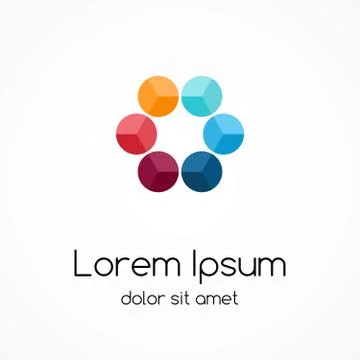 Circle logo template. Abstract sign, symbol. 스톡 일러스트