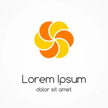 Circle logo template. Abstract sign, symbol. 스톡 일러스트