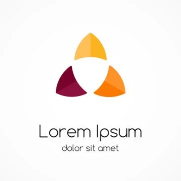 Circle logo template. Abstract sign, symbol. Illustrazione stock
