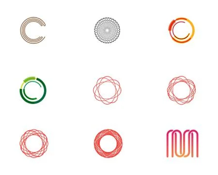 Circle  Logo Template vector icon Stock Illustration