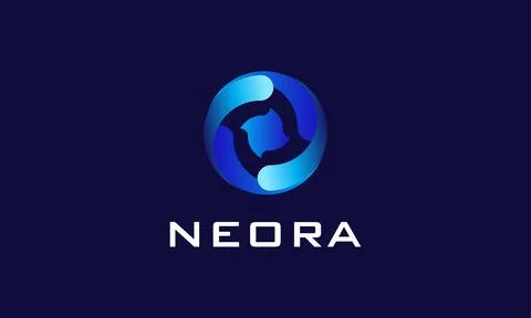 Circle logo vector minimalist concept round design icon connection infinity.. Stock Illustration