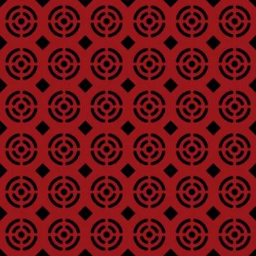 Circle loop and diamond shape seamless repeating pattern on vector background Stock Illustration