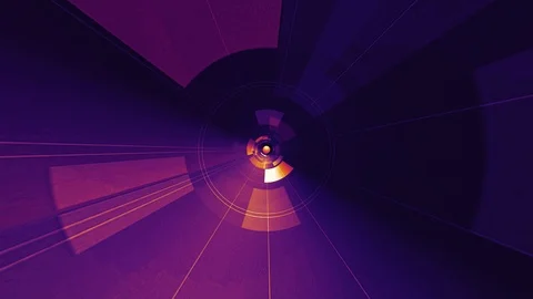 Circle Loopable Grunge Rusty Glowing Retro Sci Fi Futuristic 스톡 동영상 124590032