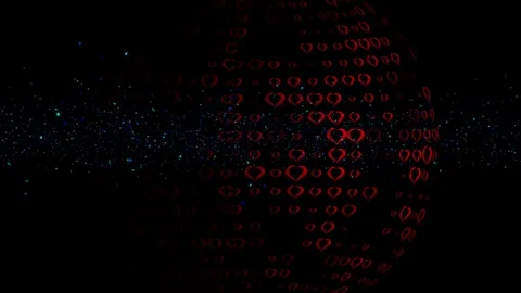 Circle Of Love. Valentine Motion Background Stock Footage 71150179