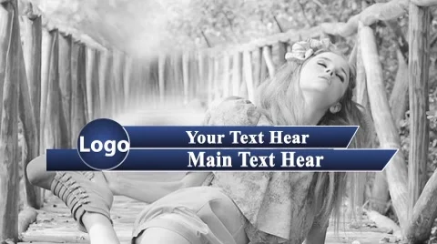 Circle lower third After Effects stock