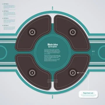 Circle made of 4 options in retro style EPS10. Stock Illustration