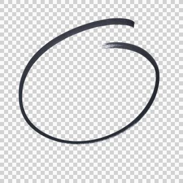 A circle made with a black marker to highlight a text, numbers or a logo in.. Stock Illustration