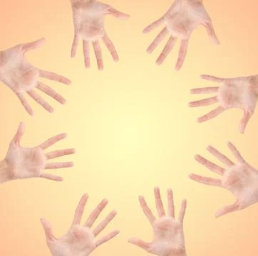 Circle made of hands Stock-Fotos