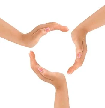 Circle made of hands Stock Photos