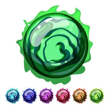 Circle magic ball sphere cartoon vector graphic Stock Illustration