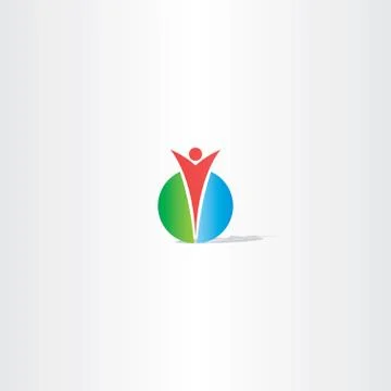 Circle man logo design vector Stock-Illustration