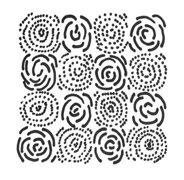 Circle marker hand made pattern. Rose abstract geometry pattern Stock Illustration