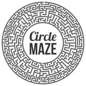 Circle Maze Vector Illustrazione stock