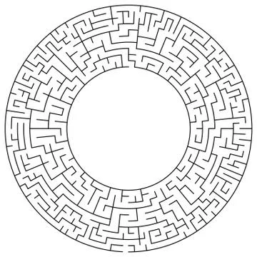 Circle Maze Vector Stock Illustration