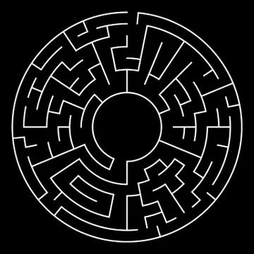 Circle Maze Vector Illustrazione stock