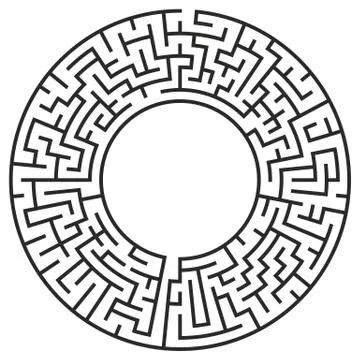 Circle Maze Vector Stock Illustration