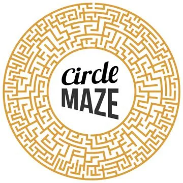 Circle Maze Vector Stock Illustration