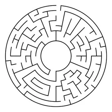 Circle Maze Vector Stock Illustration