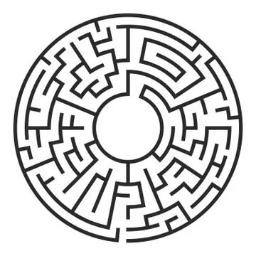 Circle Maze Vector Illustrazione stock