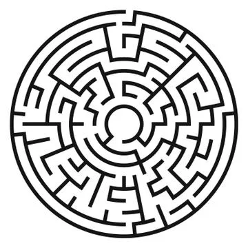 Circle Maze Vector Stock Illustration