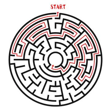 Circle Maze Vector Illustrazione stock