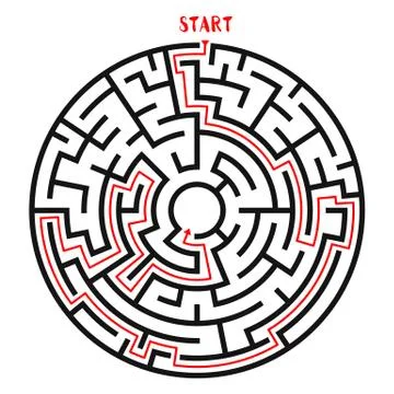 Circle Maze Vector Illustrazione stock