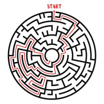 Circle Maze Vector Illustrazione stock