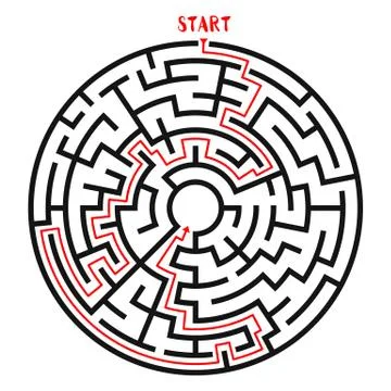 Circle Maze Vector Stock Illustration